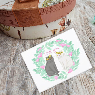 Een paar katten houden van je briefkaart