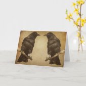 Een paar Kraaien Kaart (Gele Bloem)