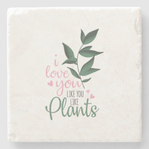 Een paar kunst waar je van houdt, zoals Planten Stenen Onderzetter