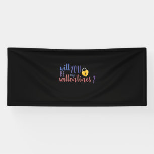 Een paar kunst wordt mijn Valentijn. Spandoek