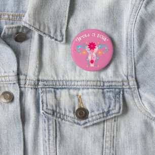 een paar laten groeien - feministische rechten voo ronde button 5,7 cm