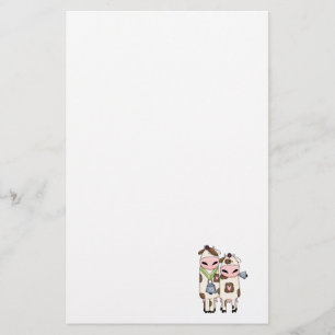 een paar leuke koeien briefpapier