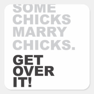 Een paar mariniers, ga er over! vierkante sticker