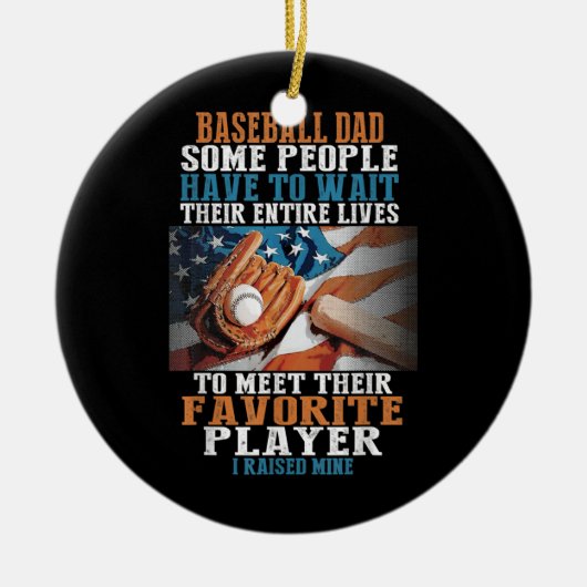 Een paar mensen moeten hun honkbal afwachten keramisch ornament (Voorkant)