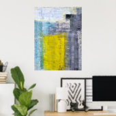 'Een paar moderne vierkantjes' Abstract Art Poster (Thuiskantoor)