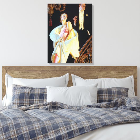 Een paar neergaande trappen, 1923 van Leyendecker Canvas Afdruk (Insitu (Slaapkamer))