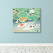 Een paar onder Lotus Canvas Afdruk (Insitu (Houten vloer))