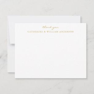 Een paar Pas getrouwd Gold Script Dank u wel Notitiekaartje