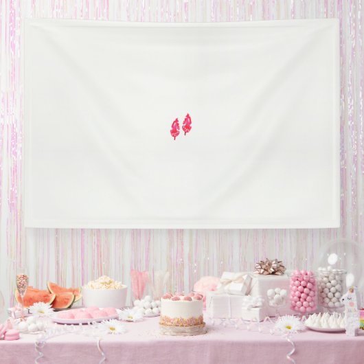 Een paar rode bladeren op een zwarte achtergrond spandoek (Feest)