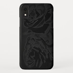 Een paar rozen in het zwart iPhone XR hoesje