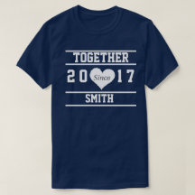 Een paar "Samen sinds.." T-shirt