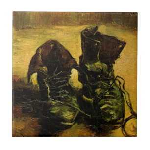 Een paar schoenen door Vincent van Gogh Tegeltje