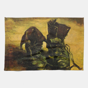 Een paar schoenen door Vincent van Gogh Theedoek