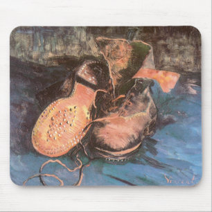 Een paar schoenen van Vincent van Gogh, kunst Muismat