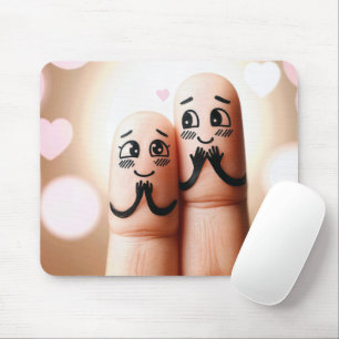 Een paar vingers in liefde muismat