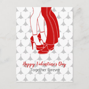 Een paar zoenen op Valentijnsdag Briefkaart