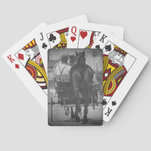 Een paard achter de buik speelkaarten