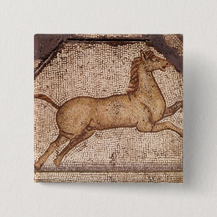 Een paard, detail van Orpheus Charming the Animals Vierkante Button 5,1 Cm