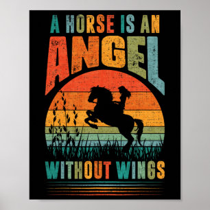 Een paard is een hoek zonder vleugels poster