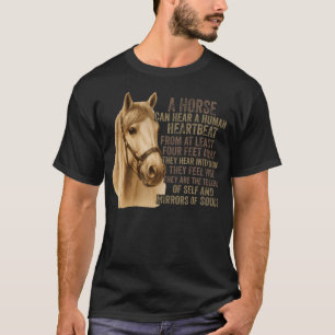 Een paard kan een menselijke hartslag horen van mi t-shirt