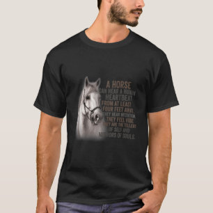 Een paard kan een menselijke hartslag horen van te t-shirt