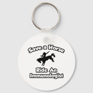 Een paard opslaan, een immunoloog ride sleutelhanger