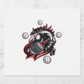 Een paard redden met een cowboy sparkling wijnetiket (Enkel label)