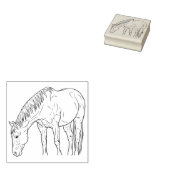 Een paard 	rubberstempel (Gestempeld)