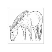 Een paard 	rubberstempel (Afrduk)