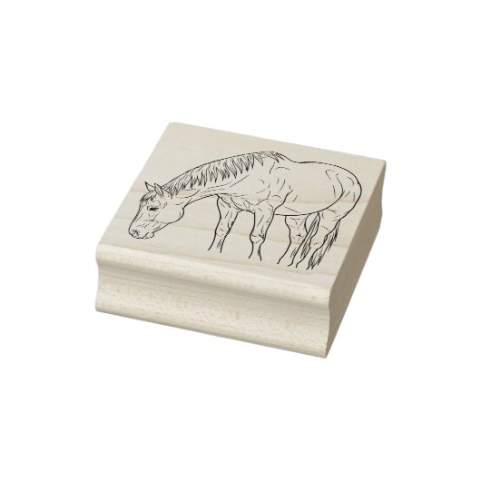 Een paard 	rubberstempel (Stempel)