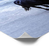 Een paard vrij en vrij poster (Hoek)