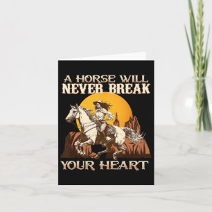 Een paard zal nooit je hart breken in de paardensp kaart