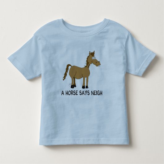 Een paard zegt nat kinder shirts (Voorkant)