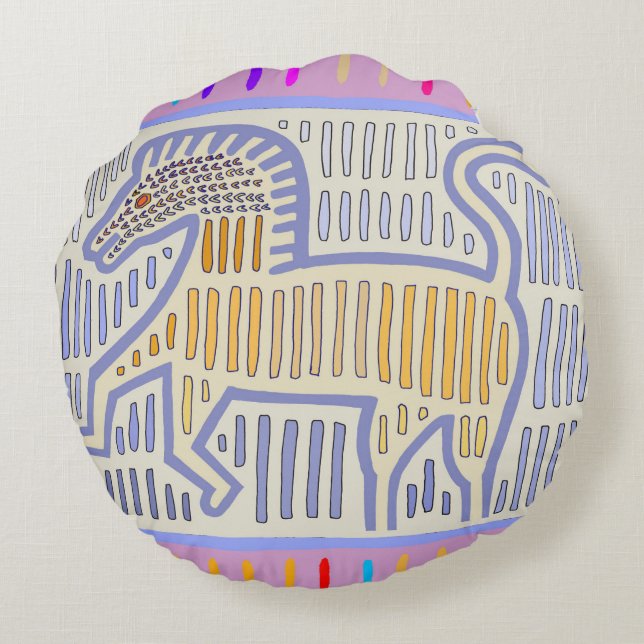 Een paard zonder naam rond kussen (Achterkant)