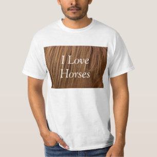 Een paardenmane die ik van paarden hou t-shirt