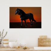 Een paardenzonnebrande poster (Keuken)