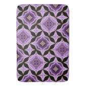 Een paars amethyst goud en zwart abstract badmat (Voorkant Verticaal)
