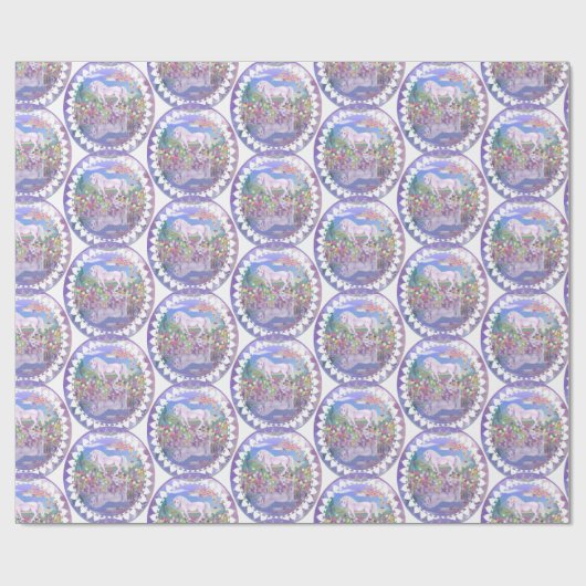 Een paars paradijs cadeaupapier (Vlak)