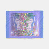 Een Paars paradijs Fleece Deken (Voorkant (Horizontaal))
