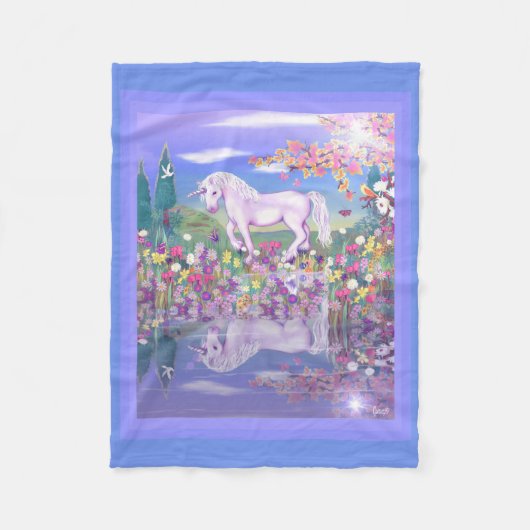Een Paars paradijs Fleece Deken (Voorkant)