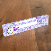 een paars paradijs naambordje (Zijkant)