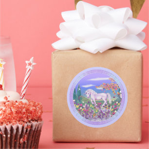 Een Paars paradijs Ronde Sticker