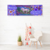 Een paars paradijs spandoek (Insitu)