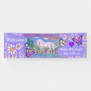 Een paars paradijs spandoek