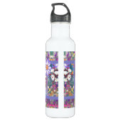 Een paars paradijs waterfles  (Achterkant)