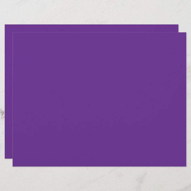 Een paarse achtergrond met een witte rand briefhoofd (Voorkant / Achterkant)