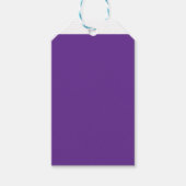 Een paarse achtergrond met een witte rand cadeaulabel (Voorkant)