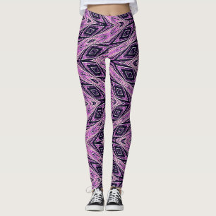 Een paarse chevron textuur "Ratti_Creative_Arts" Leggings