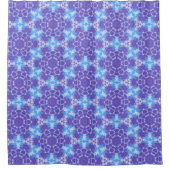 Een Paarse en Blauwe Tie Dye Pattern Douchegordijn (Voorkant)