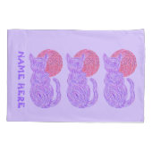 Een Paarse kat en een motorkat. Kussensloop (Achterkant)